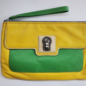Juicy Couture Saturday Soiree Leather Wristlet Vibrant Colorblock
